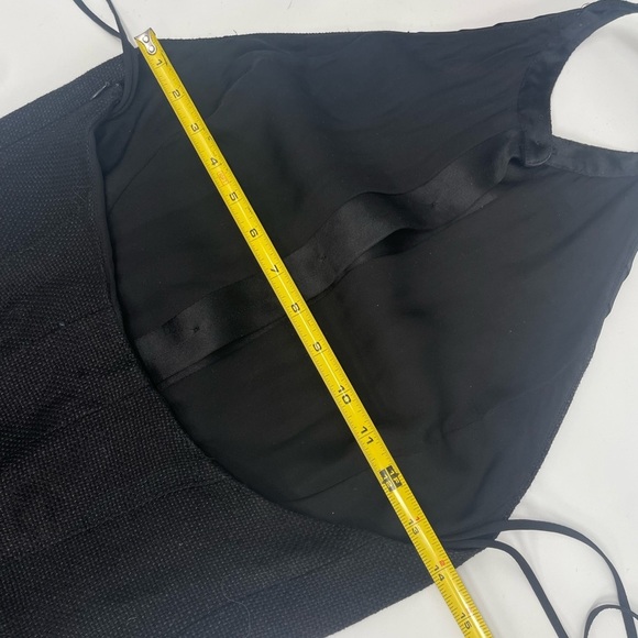 Ralph Lauren Runway Black Linen Button Up Backless Halter Mini Dress Tuxedo 2007 - Picture 11 of 15